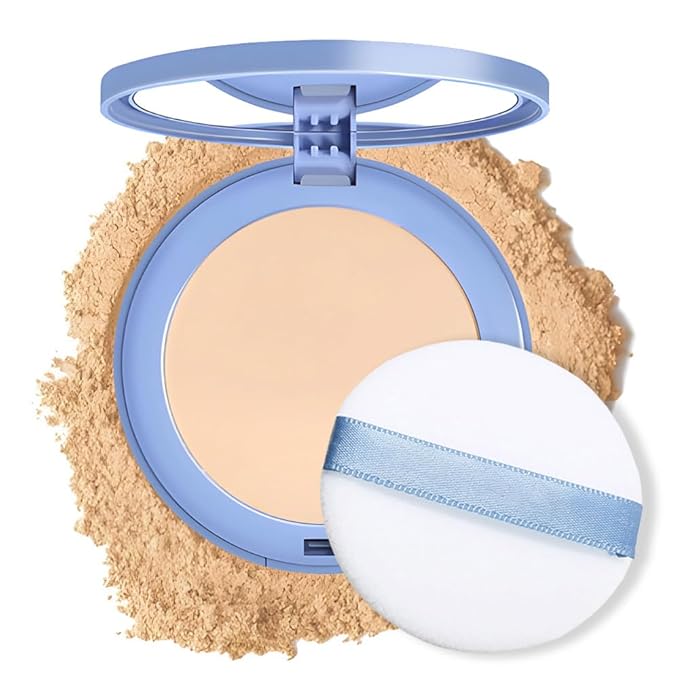 Oil Control Matte Perfection Face Pressed Powder, Matte Smooth Flawless Setting Powder Makeup, Polvo Compacto De Maquillaje, Waterproof Long Lasting, Cruelty Free, 0.35Oz (02 Natural Beige)
