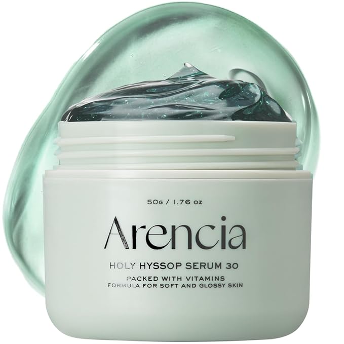 Glow Hyssop Overnight Face Mask Serum - hydrating & Anti-Aging Serum for younger looking Korean Glass Skin, 30% Vitamin A, C, E, 10% Niacinamide, Peptide