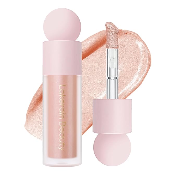 KYDA Liquid Highlighter, High Glossy Face Illuminator, Radiant Glow Liquid Filter, Silky Creamy Face Enhancing Makeup, Buildable Formula-Rose Gold