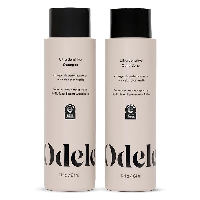 Sulfate-Free Ultra-Sensitive Shampoo & Conditioner Set for Extra Gentle Cleansing and All Hair Types, 13 Fl Oz Each (2-Pack)