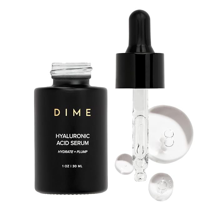 DIME Beauty Hyaluronic Acid Serum, Ultra Hydrating Face Serum with Pure Hyaluronic Acid, 1 oz / 30 ml