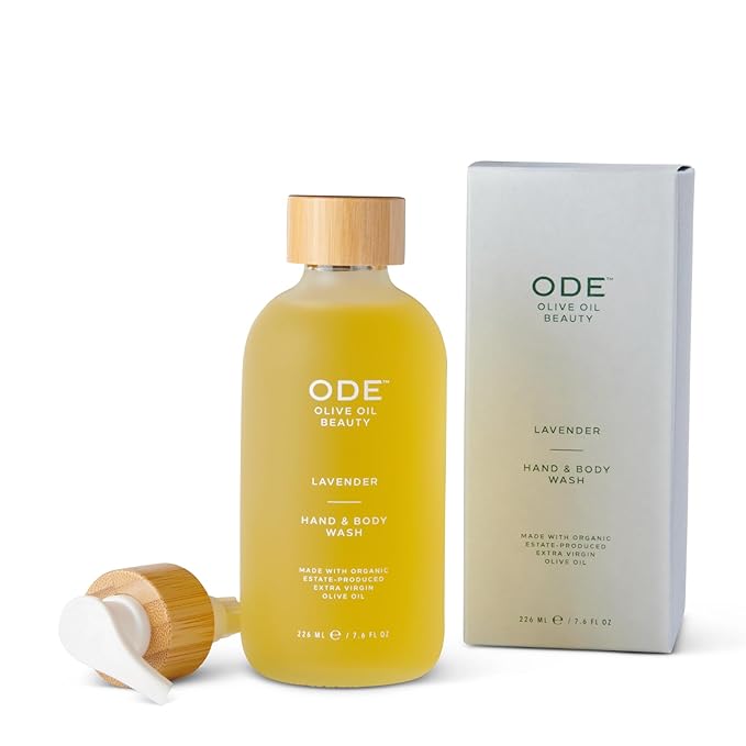 McEvoy Ranch Lavender Hand & Body Wash (2-pack) by ODE Olive Oil Beauty, Organic EVOO, California Made, Nourishing Foaming Wash