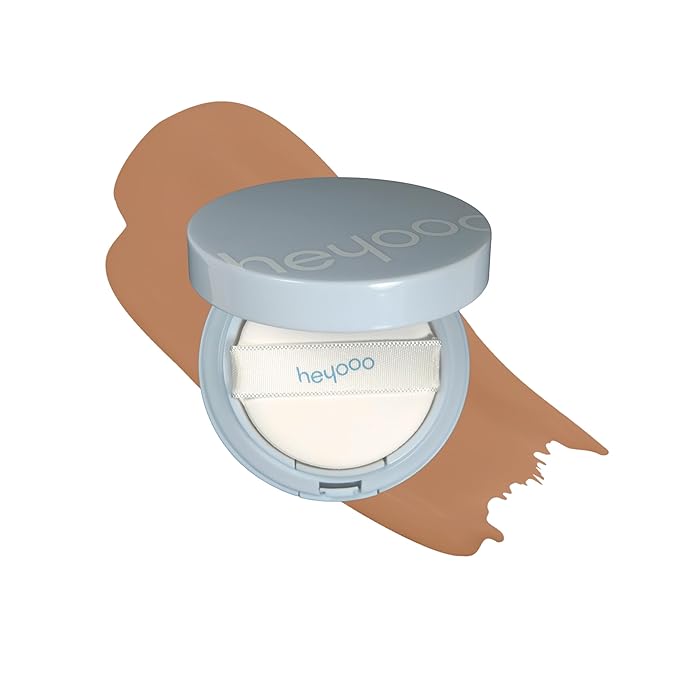 Natural Glow Foundation - Light to Medium Coverage Cushion Foundation Makeup with Hyaluronic Acid & Tea Tree Extract - Vegan & Cruelty-Free Cream Foundation - K Beauty - 15g/0.52oz - Praline