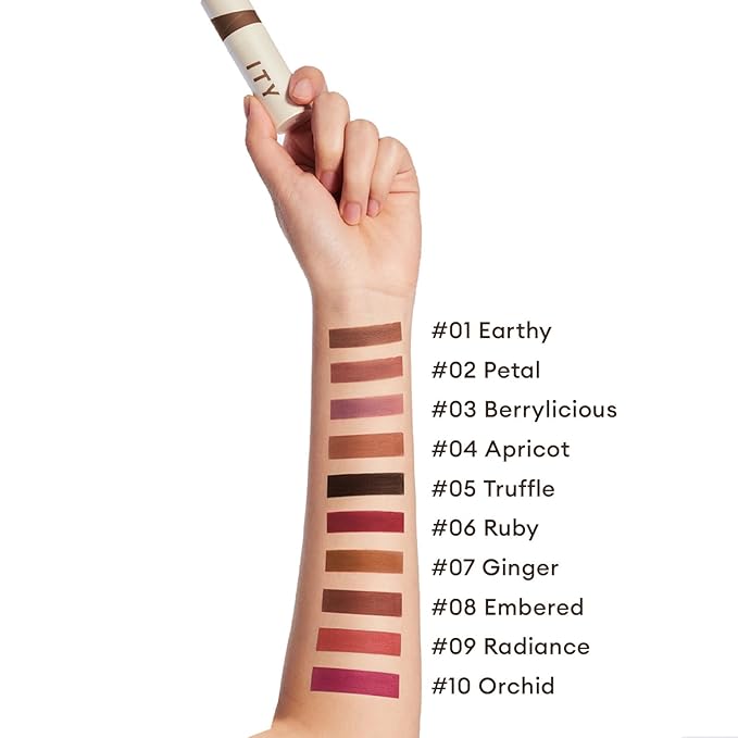 ITY Velvet Matte Finish Lip Stain-Mousse Textured Lip Clay, Red Shade, Conceals Lip Lines, Rich Pigment Lip Tint Lipsticks,0.14 oz (4g) in Truffle, Ginger.