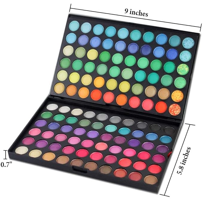 Onwon 120 Colors Makeup Eyeshadow Palette Natural Nude Matte Shimmer Glitter Pigment Eye Shadow Pallet Waterproof Smokey Professional Cosmetic Beauty Kit Set