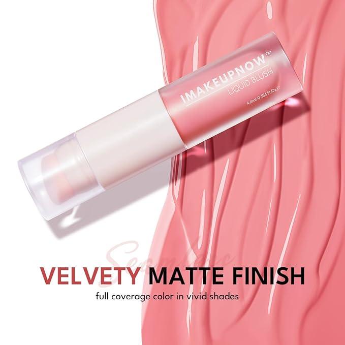 Liquid Cream Blush Stick Makeup for Cheeks | Build-in Brush - Application & Blending in One #L002 + #L003