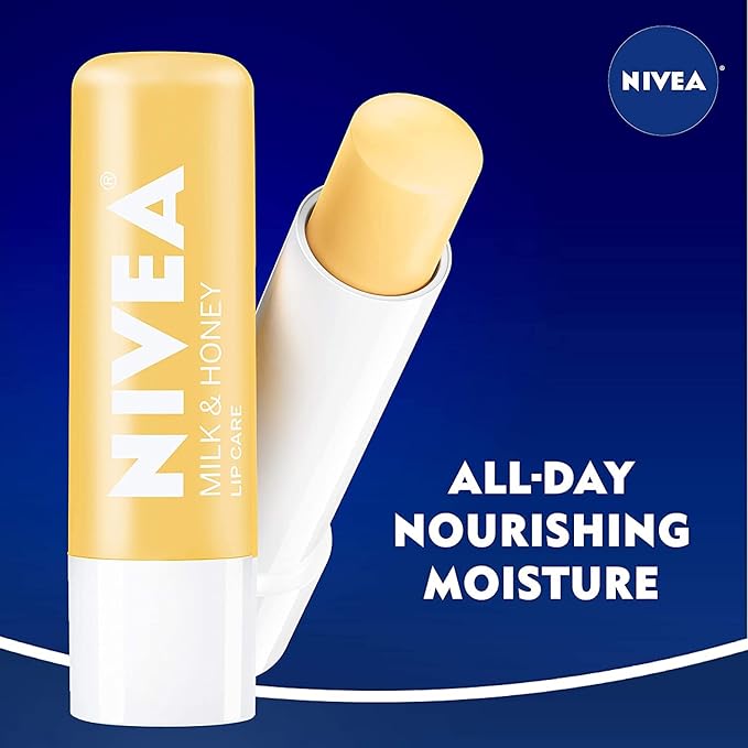 NIVEA A Kiss of Milk & Honey Natural Defense & Soothing Lip Care 0.17 oz