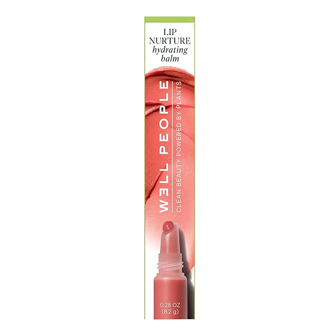 Well People Lip Nurture Hydrating Balm, Lip Balm For Hydration & Vibrant Sheer Color, Soothes & Softens Lips, Vegan & Cruelty-free, Coral Reef