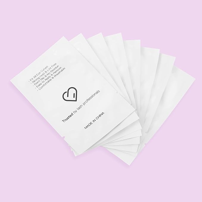i-Laesh 100 Pairs Eye Pads for Lash Extensions - 100% Natural Aloe Vera Hydrogel Gel Under Eye Pads - Lint Free, Stick Well, Fits Most Eye Shapes Lash Extension Supplies Makeup Tools - U Eye Pads