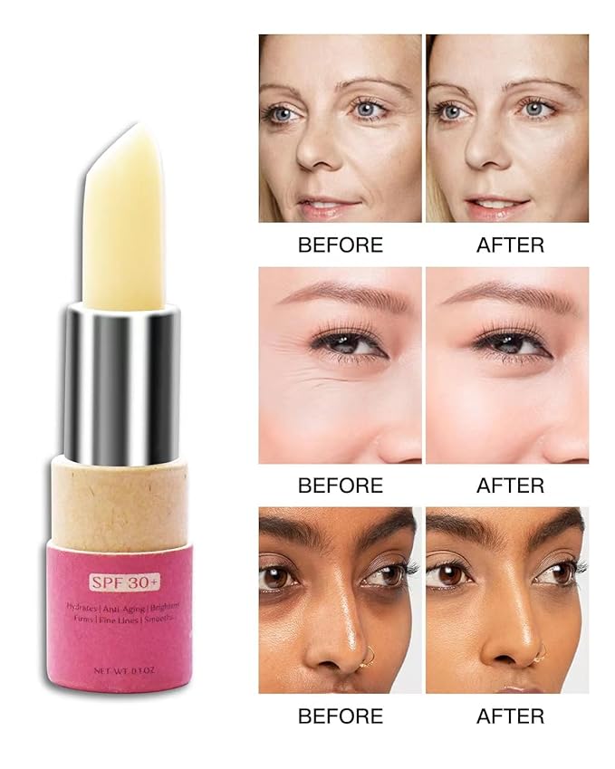 Retinol Eye Stick, Eye Brightener Balm, SPF 30+ Retinol Eye Cream With Hyaluronic Acid, For Dark Circle and Puffiness, Visible Results in 1-2 Weeks, Anti Aging Under Eye Cream for Wrinkles and Bags Reduces Fine Lines, 0.1oz