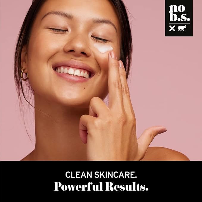 No B.S. (No Bad Stuff) Skincare Minis Kit, Vitamin C & E Serum with Hyaluronic Acid, Retinol Night Cream, Caffeine Eye Cream & Invisible, Waterproof Acne Patches, 4 Product Trial Size