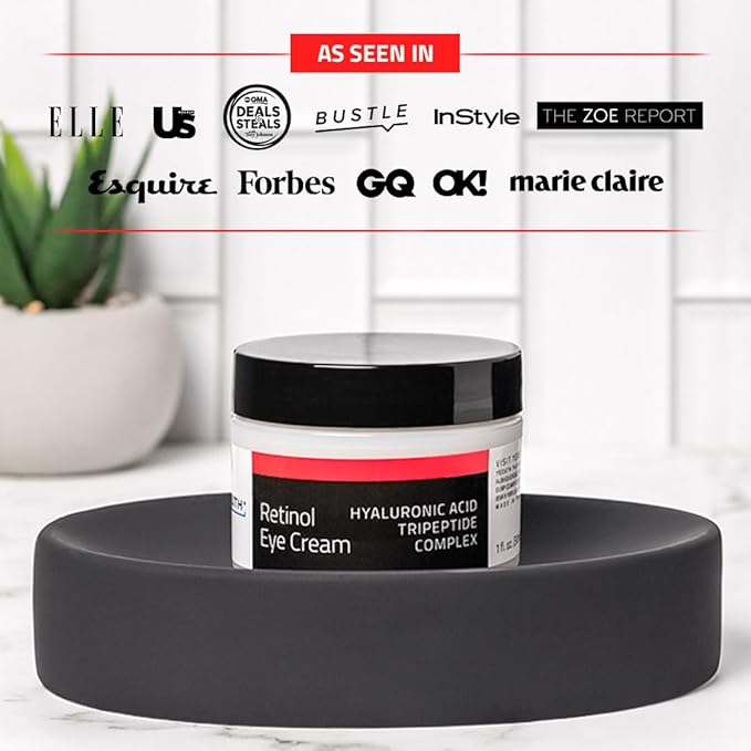 YEOUTH Retinol Eye Cream with Hyaluronic Acid, Hydrating Under Eye Cream for a Refreshed Appearance, Retinol Cream for Face, Eye Care 1oz