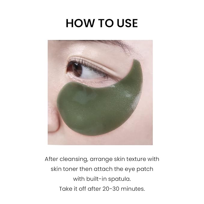 HEIMISH Matcha Biome Hydrogel Eye Patch (60ea) | Eye Patch for Swollen Eyes and Wrinkles | Matcha, flawless skin, Calming, for Swollen Eyes, Antioxidant, Soothing, Vitamins, Kbeauty