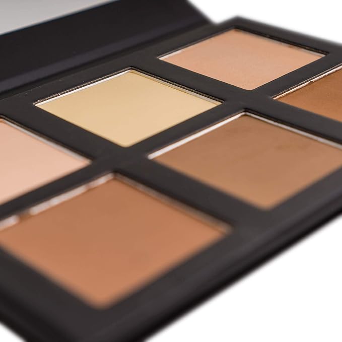 SHANY Powder Contour & Highlight Makeup Palette with Mirror - 6 Color Contour Palette - CONTOUR