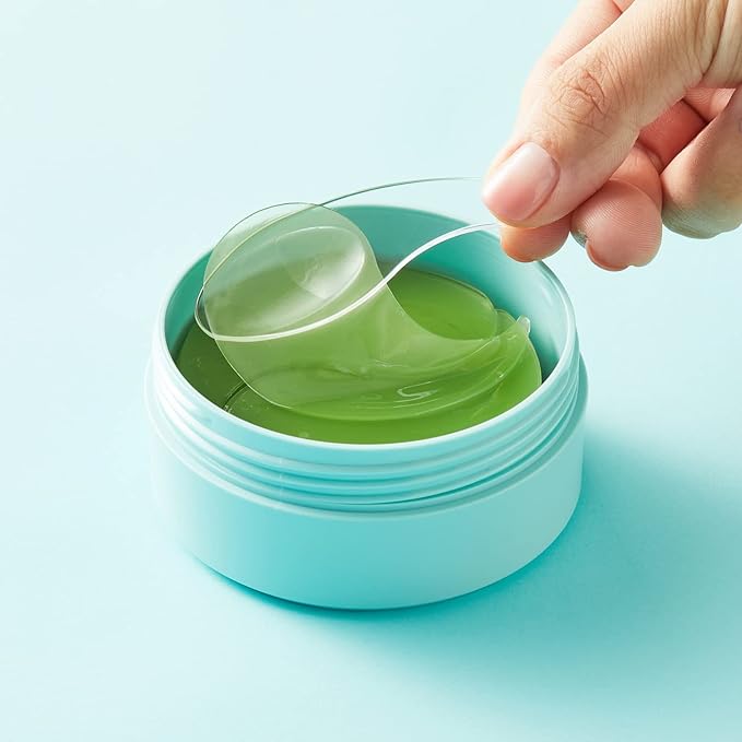 CELDERMA Active Repair Green Hydrogel Eye Patch [60 sheet / 30 pairs], Anti-aging & Nourishing, Whitening, Dark Circles, Wrinkle.