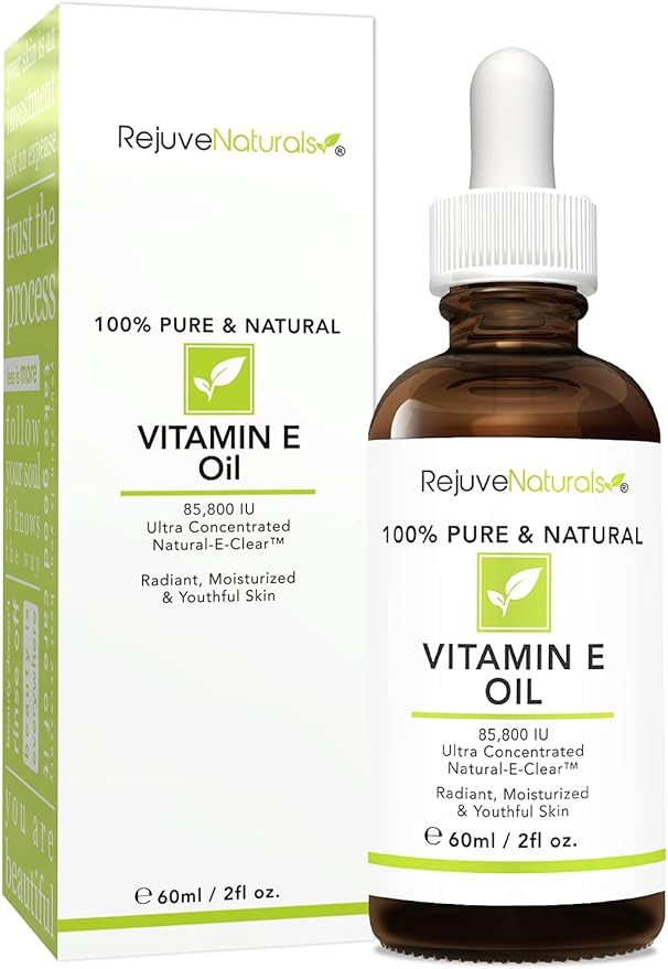 Vitamin E Oil - 100% Pure & Natural, 85,800 IU. Repair Dry, Damaged Skin from Surgery & Acne, Age Spots & Wrinkles. Boost Collagen for Moisturized, Youthful-looking Skin. d-alpha tocopherol, 2 Fl Oz