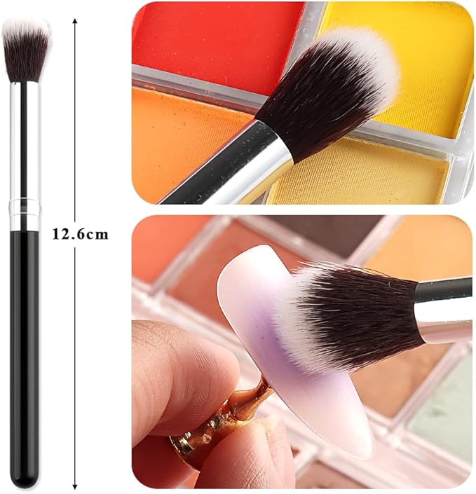 18 Colors Neon Phosphor Solid Pigment Powder Set for Ombre Nails, Fluorescent Nail Pigment Glitter Iridescent Rubbing Dust with Nail Ombre Brush for Gradient Nail Art Manicure DIY Accessories