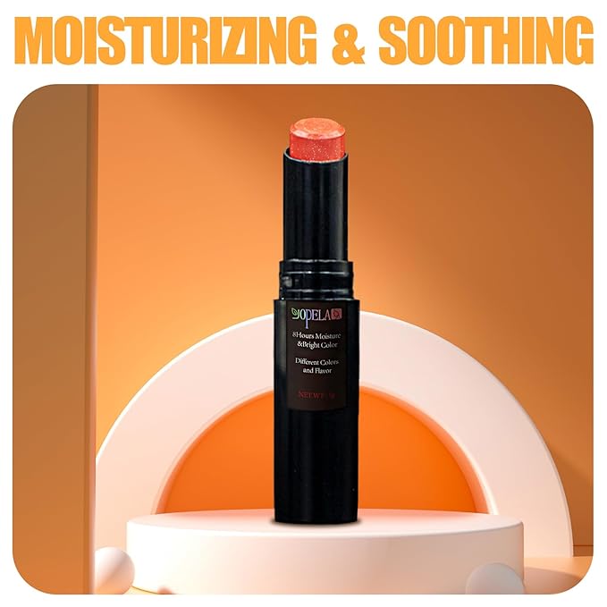 10 Pack Tinted Lip Balm With Glitter Powder Tinted Chapstick - Moisturizing, Soothing, and Repairing Dry and Chapped Lips