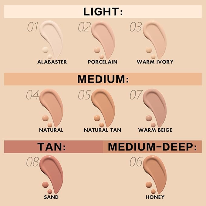 FOCALLURE 2 Pcs Liquid Foundation, Skin Evolution Foundation + Concealer, Full Coverage Foundation Makeup, Durable, Waterproof, Oil-Control, Hides Wrinkles & Lines, Natural
