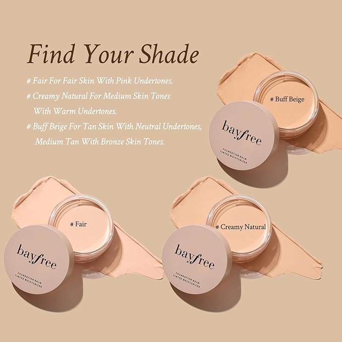 Foundation Balm, Matte Full Coverage Cream Foundation, Mature Skin Foundation, Creamy, Waterproof, Lightweight Face Makeup, 0.99 oz (BUFF BEIGE)