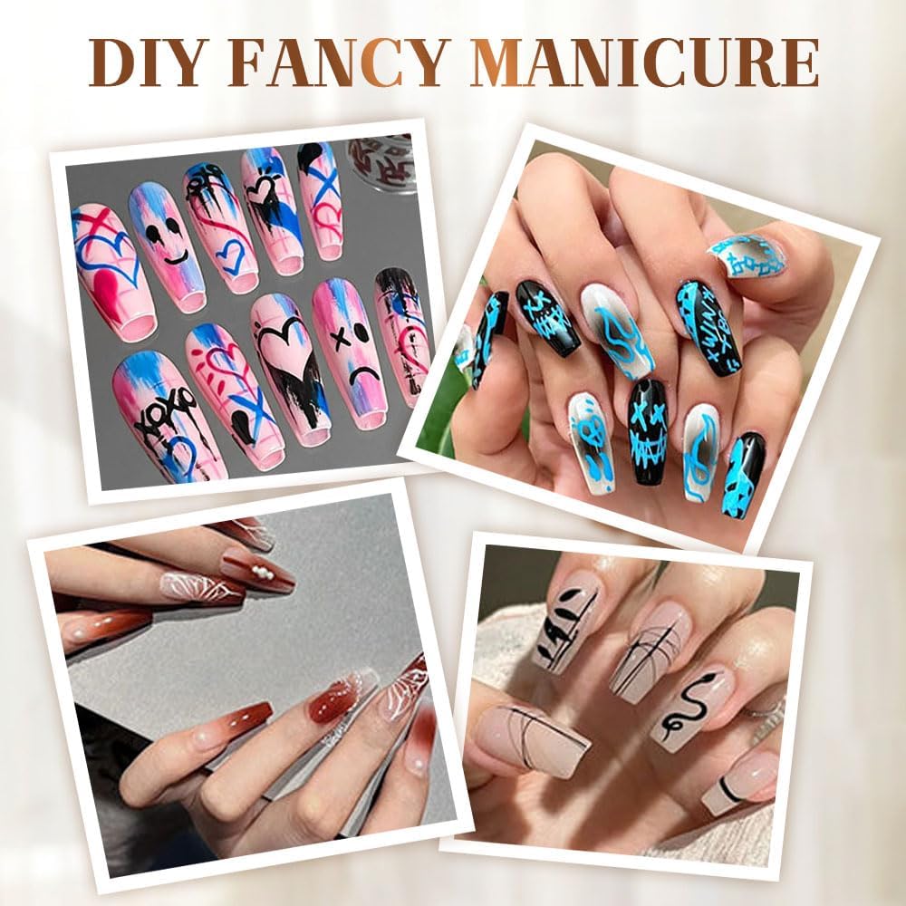 Nail Markers, 12 Colors Nail Art Pens Set Nails Art Markers Polish Pen for 3D Nail Art, Nails Arts Tools for Graffiti Dotting Drawing Painting Point Liner DIY Kit Home Nail Salon DIY (2 Set 12Color)