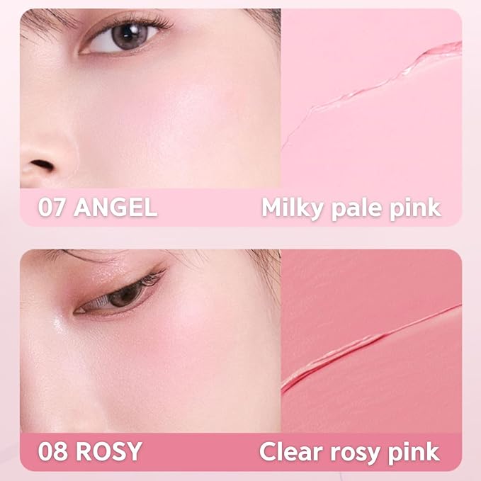 BBIA Ready To Wear Downy Cheek Cream Blush 8 Color - Creamy Blendable & Buildable Blush Dewy Texture & Matte Finish High Pigment Longlasting Lightweight Natural Face Makeup, 0.12oz (03 DOWNY APRICOT)