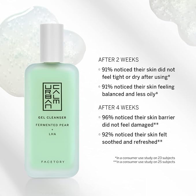 Urban Calm Collection - Fermented Skincare Bundle - for All Skin Types - Anti-Aging Skincare Set for Hydrating, Firming, Exfoliating, Soothing - With Cleanser, Essence, Serum, and Cream