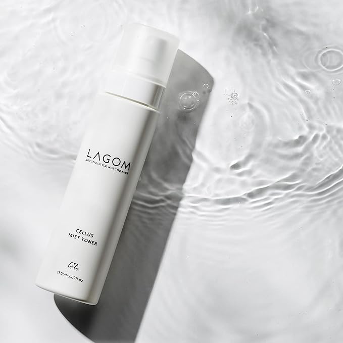 LAGOM Cellus Mist Toner Natural Moisturizing Spray, pH Balance, Subacid, Alcohol-Free, Zero-Irritation, Fragrance-Free, Facial Serum 4.05 Fl Oz