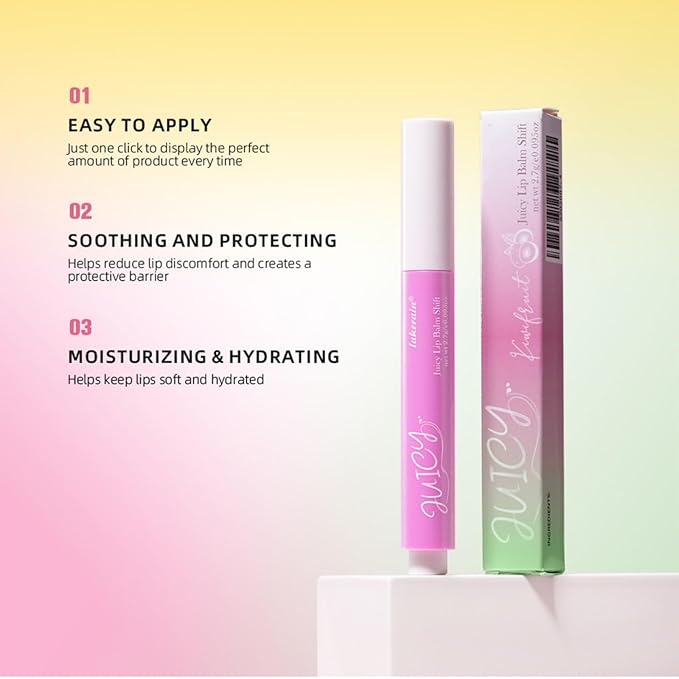 MAEPEOR Tinted Lip Balm 6 Colors Moisturizing Lip Balm Hydrating Changing Lip Gloss for Lip Care and Dry Lip (05 Blueberry)