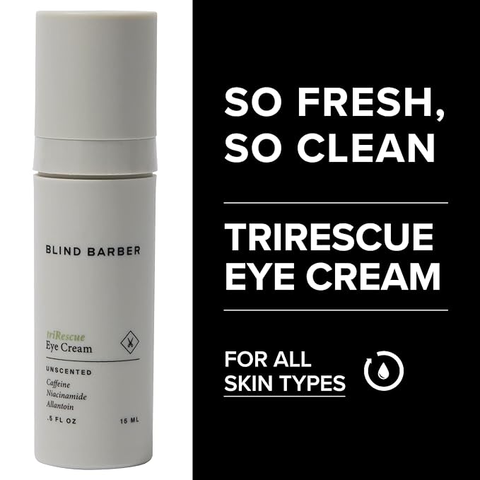 Blind Barber Regimen Skin Care Set - Face Scrub, Under Eye Cream, Supercharged Face Toner, Rice Bran Facial Cleanser & Hydrating Balm - 5 Mens Skin Care Products for Daily Use - (5 Count)