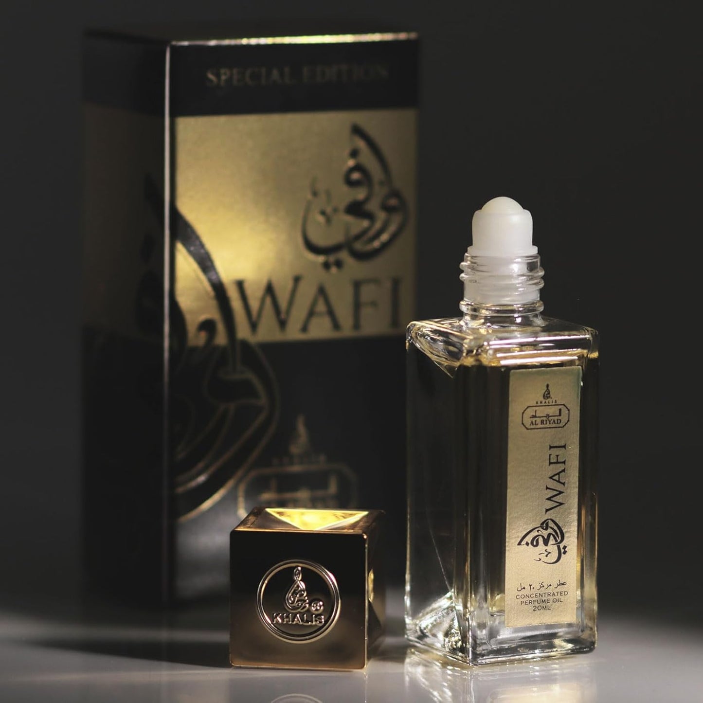 Maison d’Orient Wafi Woody Amber Leather Perfume Oil Roll‑On 20 mL — Alcohol‑Free, Long‑Lasting Vegan Attar Cologne for Men, TSA‑Friendly Travel Size, Sophisticated Arabic Scent from Dubai
