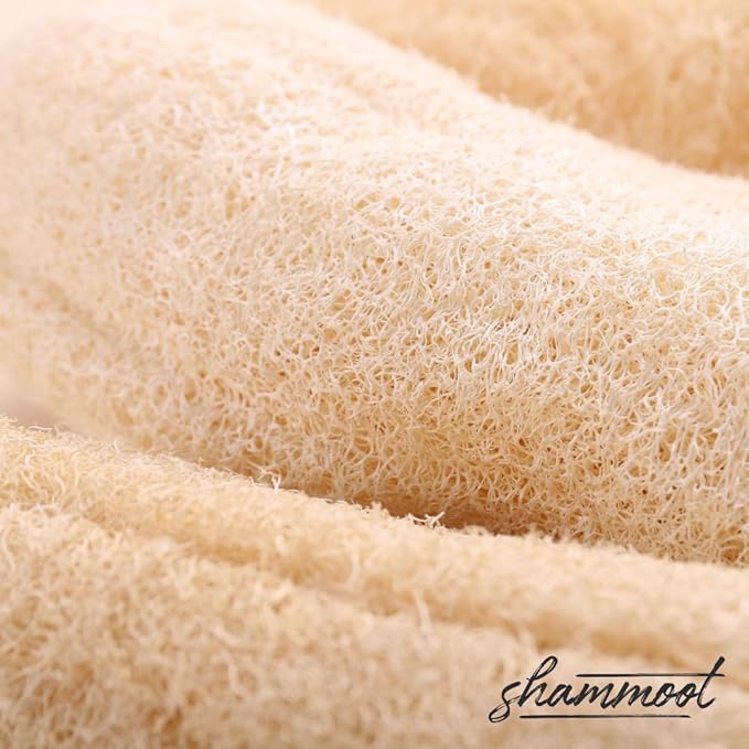 Natural Loofah Exfoliating Body Scrubber – Jordanian Natural Loofah Sponge Exfoliates Face & Body for Healthier Skin – 2-Sided Lufas for Men & Women – Body Wash Scrubber (Pack of 1)