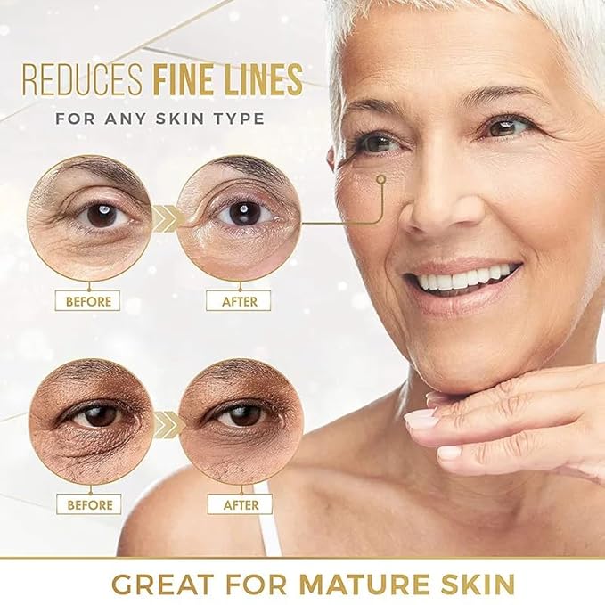 Eye Magic Gold Under Eye Gel Patch (20 Pairs) Herbal Cooling Eye Skincare Treatment for Puffy Eyes, Dark Circles, Fine Lines, Wrinkles USA Tested