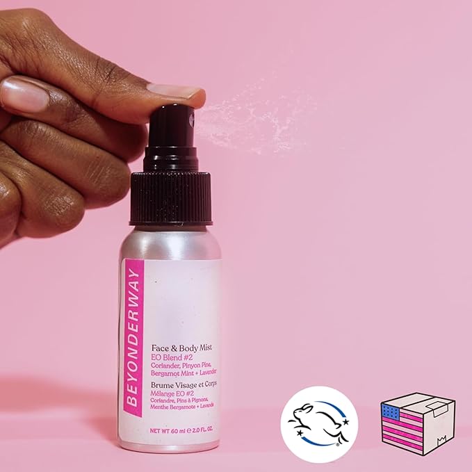 Multi-Use Mist 60ML - Signature Essential Oil Blend No. 2 with Bergamot Mint, Coriander, Lavender & Pinyon Pine - Infused with Aloe Vera Leaf Juice, Hydrates & Balances Skin