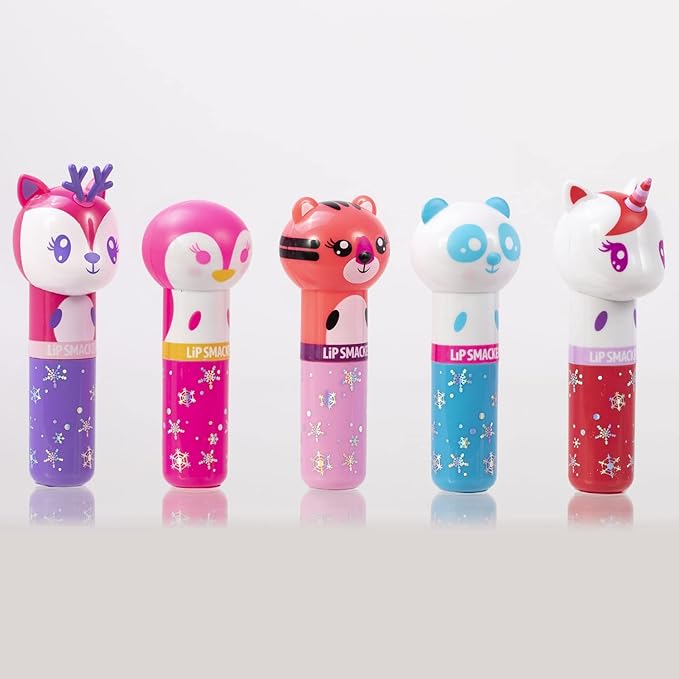 Lip Smacker Christmas Holiday Lip Balm Reindeer Lippy Pal, Flavored Moisturizing & Smoothing Soft Shine Lip Balm, Hydrating & Protecting Fun Tasty Flavors, Cruelty-Free & Vegan - Jolly Soda Pop