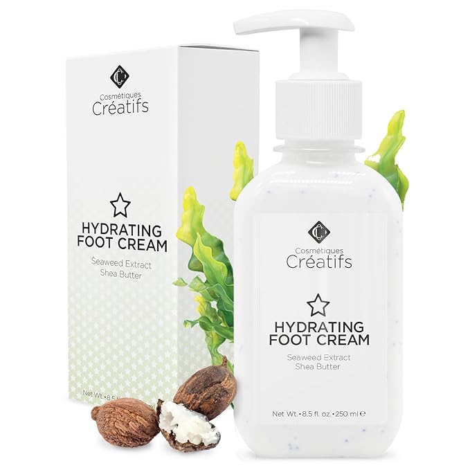 Hydrating Foot Cream for Dry Cracked Heels and Feet, 8.5 fl. oz., Deep Moisturizing Seaweed Extract and Shea Butter, Restores Soft Supple Skin
