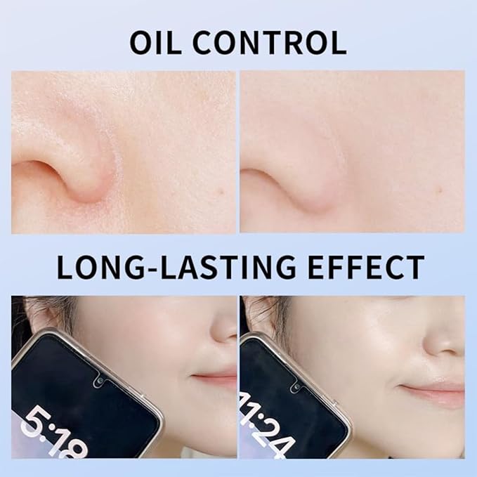 Oil Control Face Pressed Powder,Matte Smooth Setting Powder Makeup,Waterproof Long-Lasting Makeup Setting Powder,Oil Control Flawless Finish,Lightweight,Residue-Free (01 CALASSIC IVORY)