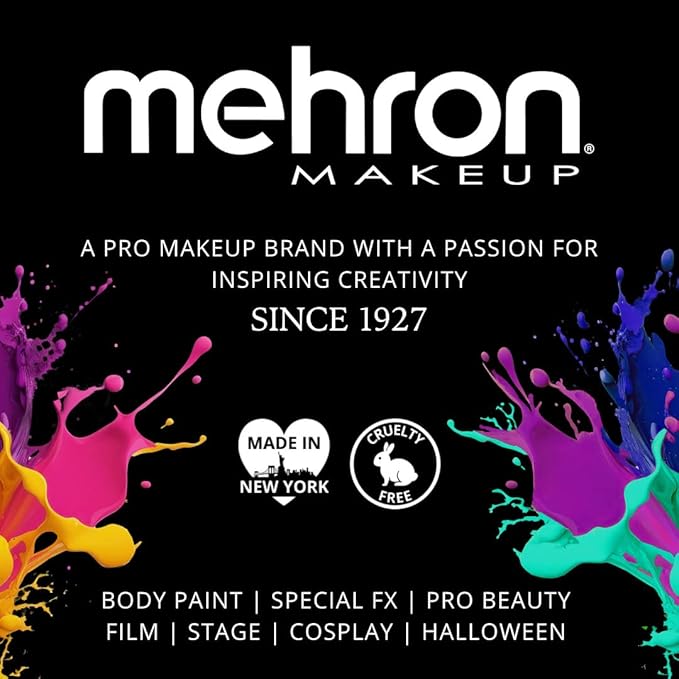Mehron EDGE Face & Body Paint| Professional Water-Activated Face Paint Makeup | Made in the USA | For Cosplay, Halloween, & SFX (Blue)