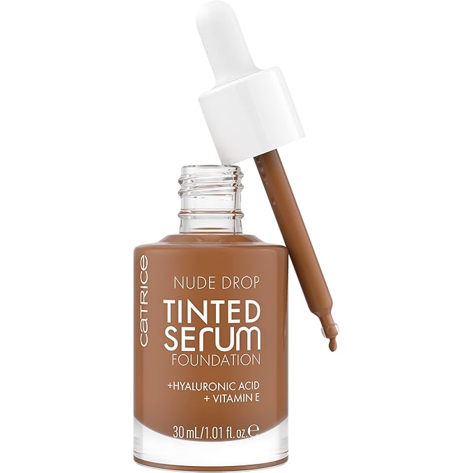 Catrice | Nude Drop Tinted Serum Foundation | Lightweight, Hydrating, Buildable Coverage | Enriched with Hyaluronic Acid & Vitamin E | Vegan & Cruelty Free (095N)