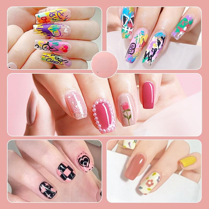 Nail Polish Pens Set, Nail Art Pens, Nail Pencil, DIY Drawing Painting Pen, for Nails DIY (12colors set B -0.7mm)