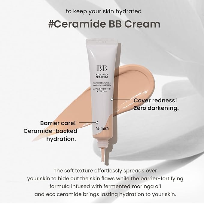 HEIMISH Moringa Ceramide BB Cream SPF 30 PA++ | 28 Tan | 1.87 fl oz / 53g