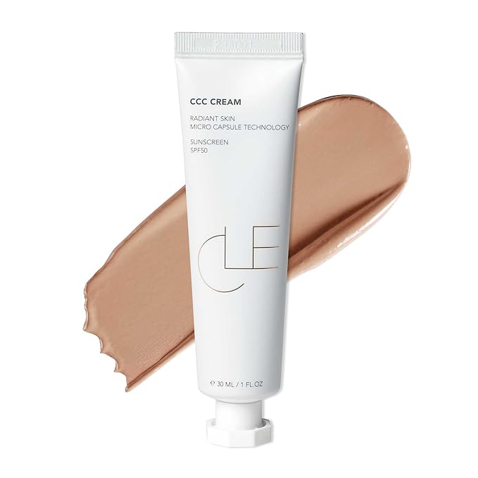 CLE Cosmetics CCC Cream (Golden Medium 301 / SPF 50) - Color Correcting CC Cream Hybrid with Sunscreen - Lightweight, Hydrating Light to Medium Coverage Foundation - 1 fl oz