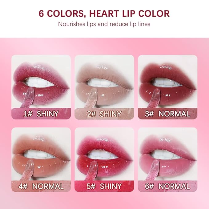 ibcccndc Lip Plumper Plumping Lip Gloss Hydrating Nourishing Lip Oil Red Liquid Lipstick Lip Care Products Mineral Oil Clear Lipgloss (5)