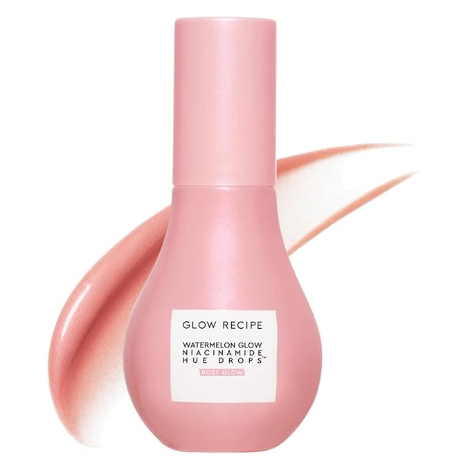 Glow Recipe Hue Drops Tinted Face Serum - Illuminating Glow Drops to Brighten & Hydrate - Skincare Makeup Primer & Liquid Highlighter to Blur Pores for a Radiant, Even Skin Tone - Rosy Glow (40ml)