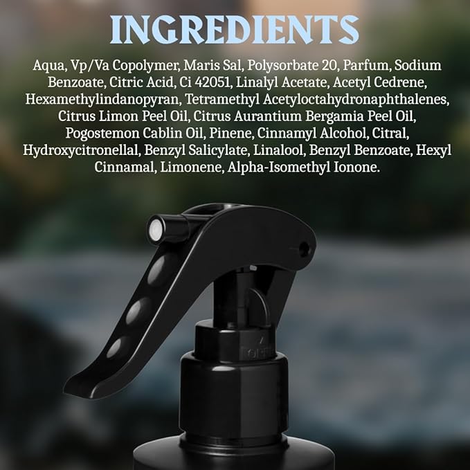 Striking Viking Sea Salt Spray for Men - Strong Hold - 200ml (6.76 Fl Oz) Blue Ocean - Texturizing, Volumizing & Curl Enhancing - Paraben Free - Sea Salt Spray for Hair Women