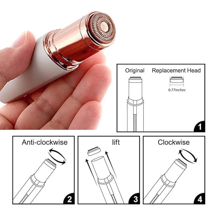 tuokiy Replacement Heads for Flawless Finishing Touch Facial Hair Removal Tool for Women. Just fit Gen 2 Hair Removal Device