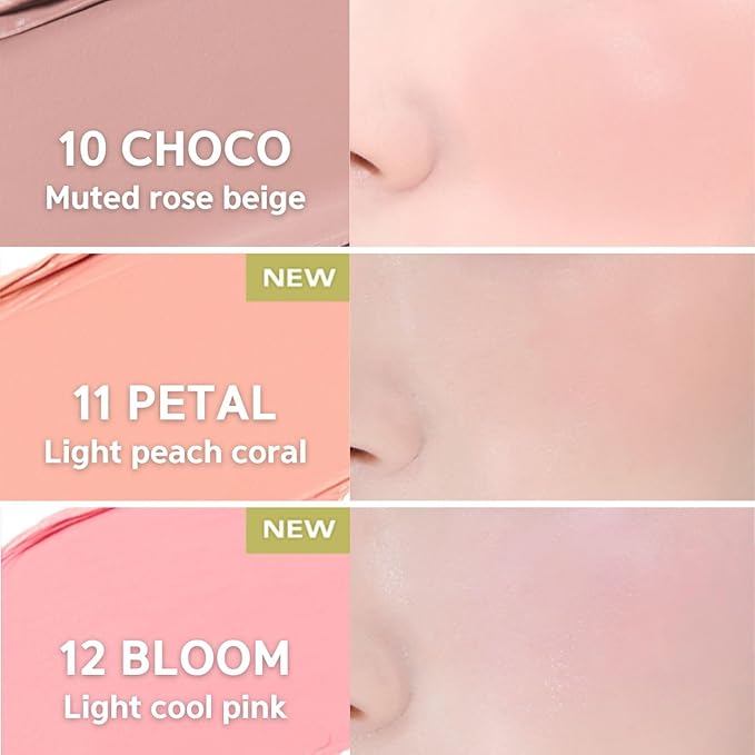BBIA Ready To Wear Downy Cheek Cream Blush 8 Color - Creamy Blendable & Buildable Blush Dewy Texture & Matte Finish High Pigment Longlasting Lightweight Natural Face Makeup, 0.12oz (09 DOWNY TARO)