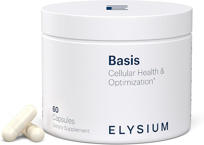 ELYSIUM Basis NAD Plus Supplement 30 Servings - with Nicotinamide Riboside 250mg and Pterostilbene 50mg - Healthy Aging Supplement & Cellular Energy