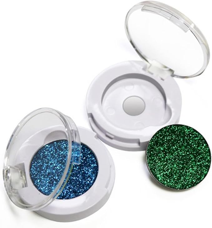 4 Pack Empty Eyeshadow Holder Case Round Magnetic Makeup Eyeshadow Lipstick Palette Container For Travel Sample DIY - White