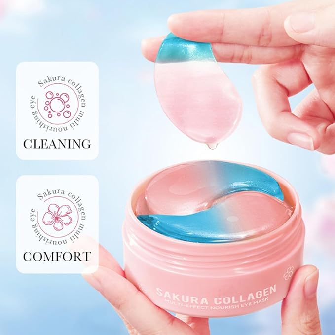 Under Eye Patches for Dark Circles, Puffiness and Eye Bags, Eye Mask,Wrinkle Treatment Anti-Aging Rejuvenating Moisturizing Skin Care 60PCS Collagen Eye Gel Pads Anti-Wrinkle Eye Patches
